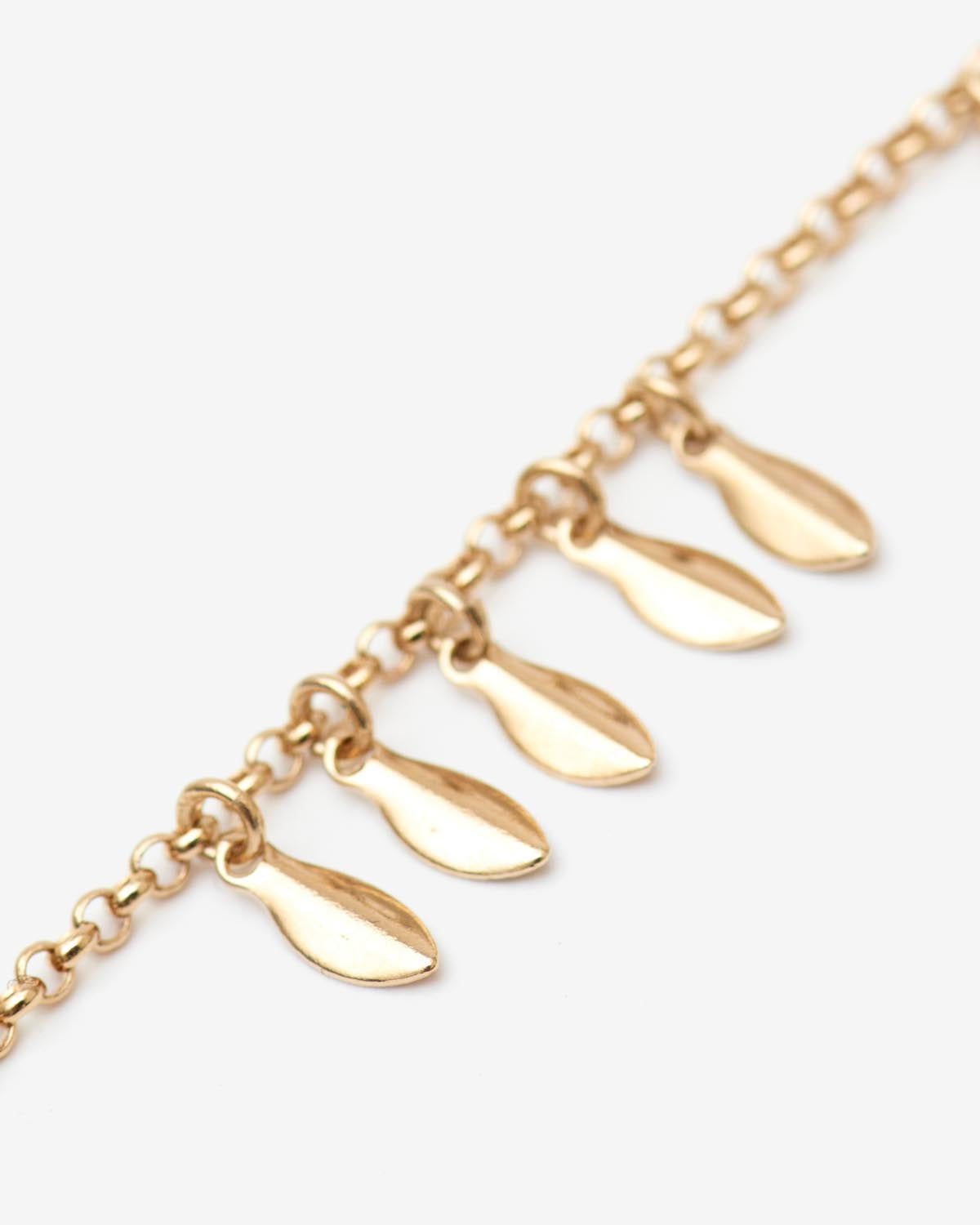 Metal shiny leaf bracelet Woman Gold 1