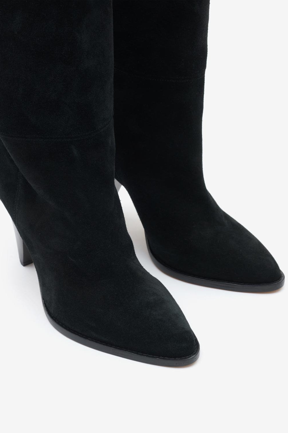 Bottes en cuir de veau velours ririo - Noir - Woman - 8
