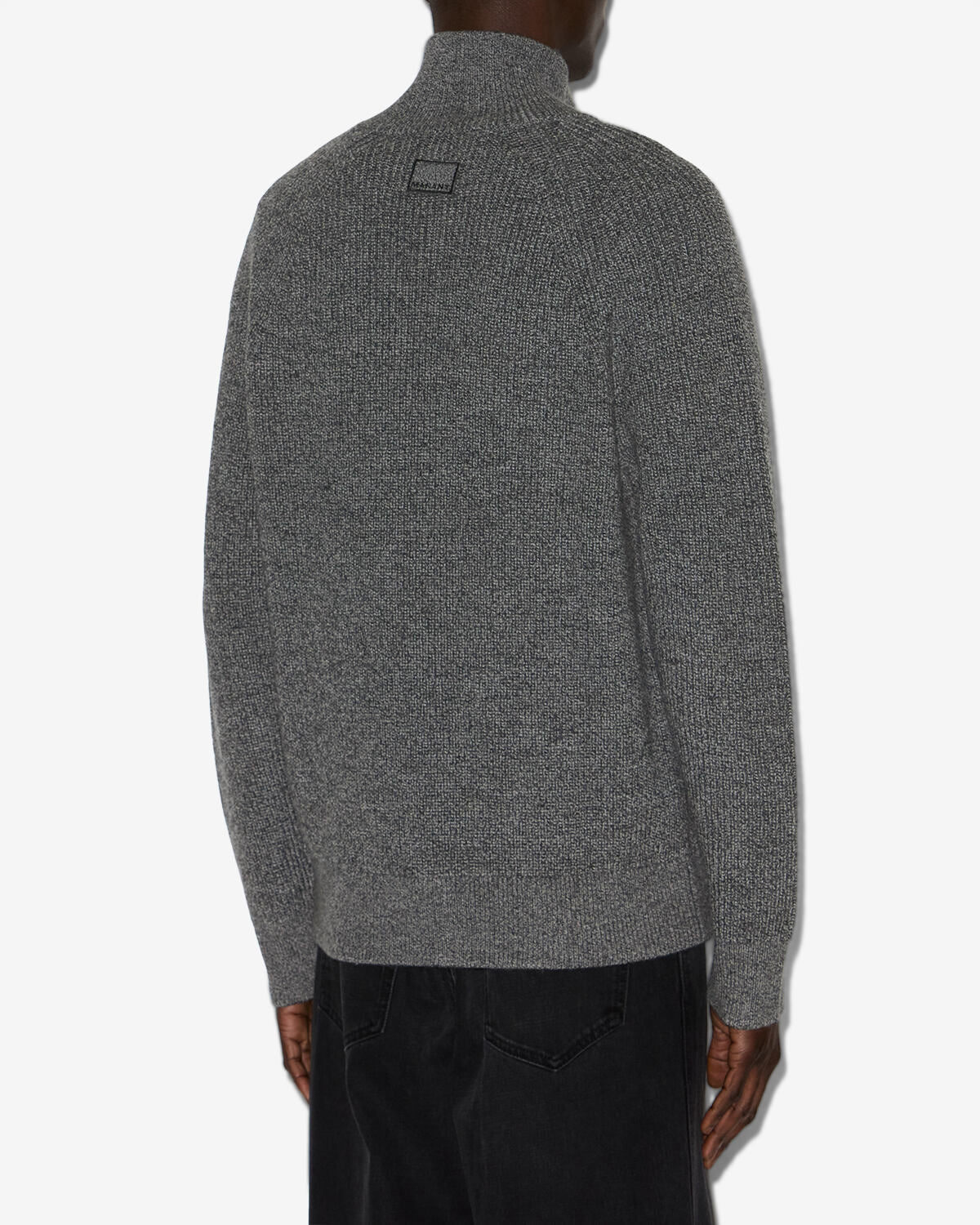 Benett zip-up ribbed wool cardigan - Dark gray - Man - 4