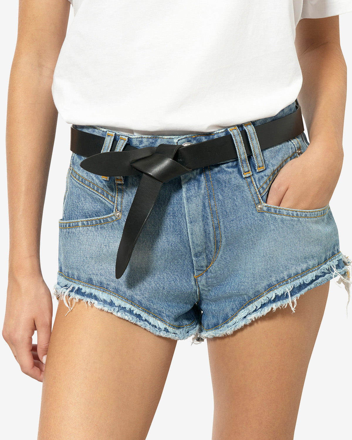 Lecce Belt Woman black and natural | ISABEL MARANT Official online