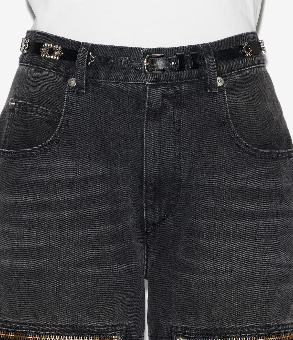 Odena belt Woman Black and silver 4