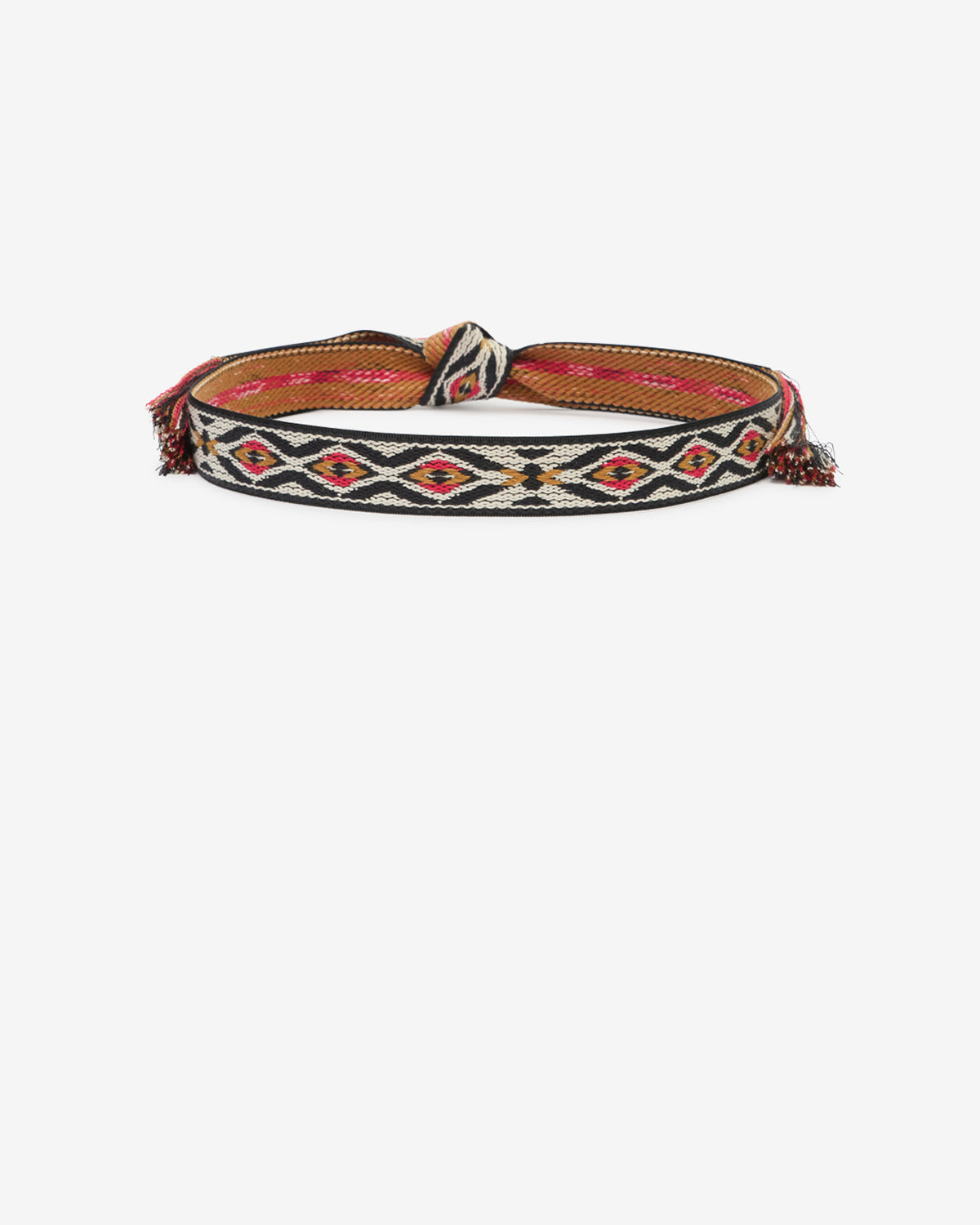 Etki woven graphic jacquard belt - Black and gold - Woman - 2