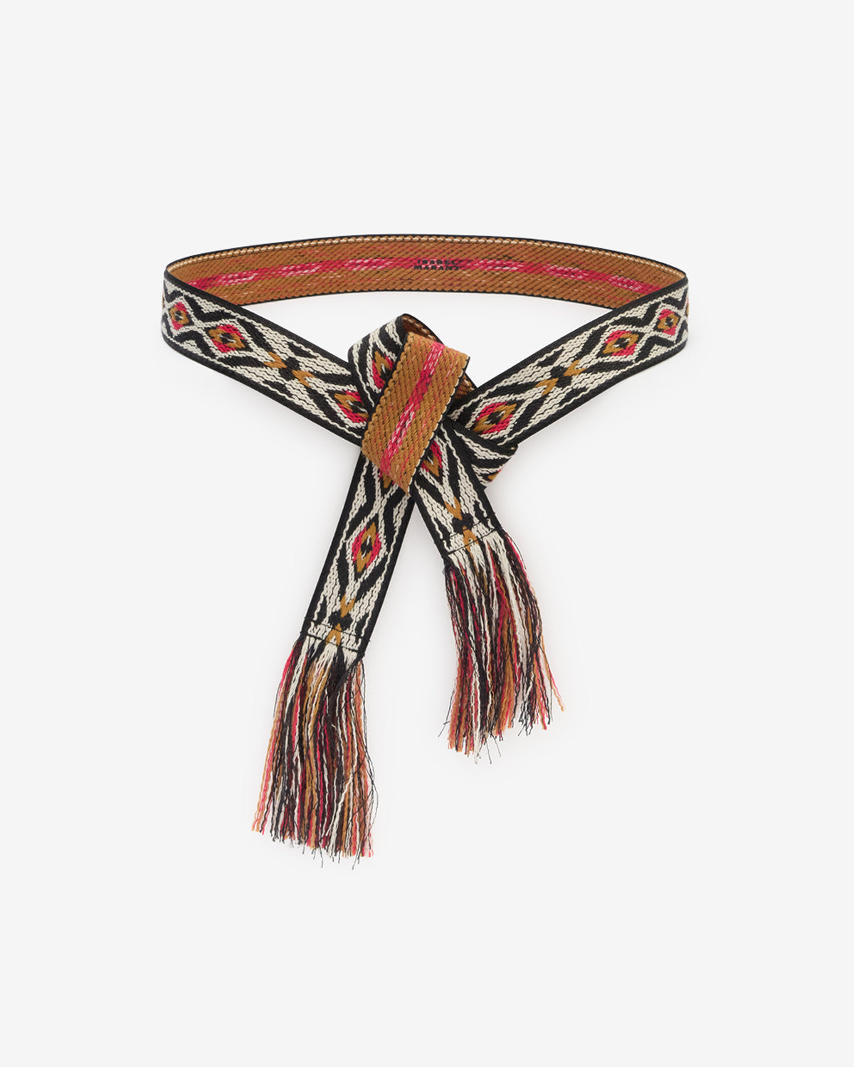 Etki woven graphic jacquard belt - Black and gold - Woman - 1