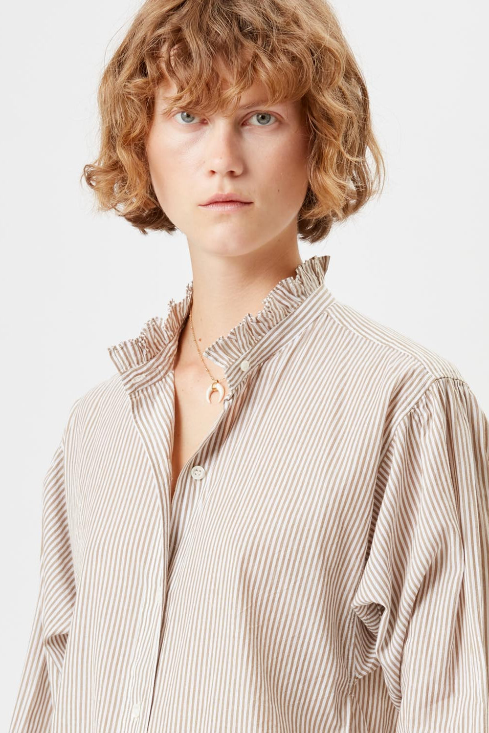 Saoli camicia a righe - Ochre - Woman - 3