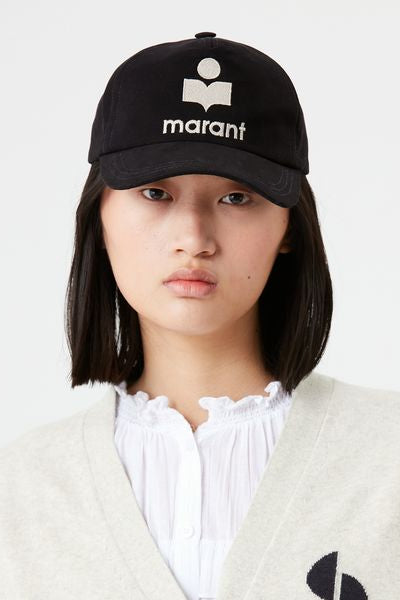 Casquette en toile à logo brodé tyron - Noir et écru - Woman - 6
