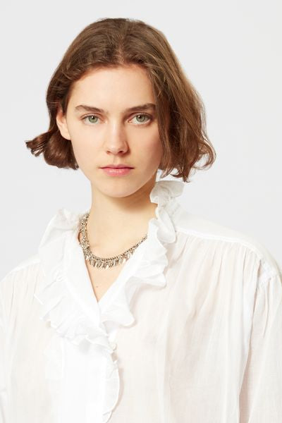 Pamias top in voile di cotone - Bianco - Woman - 6