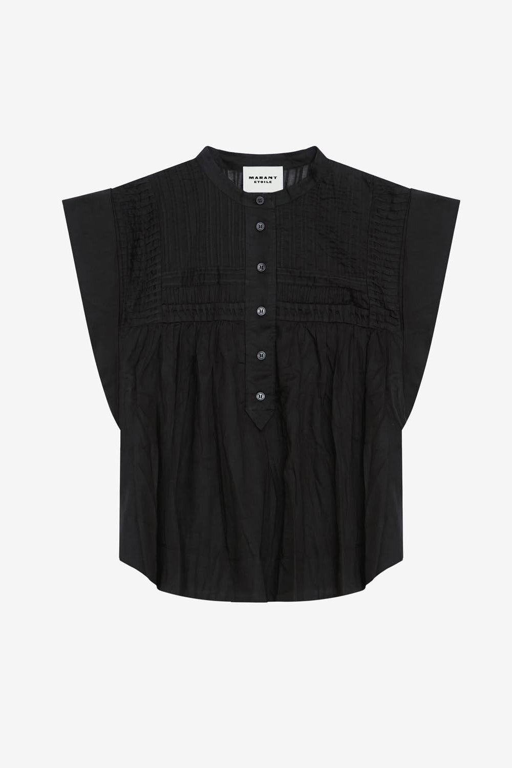 Leaza top in voile di cotone - Nero - Woman - 1