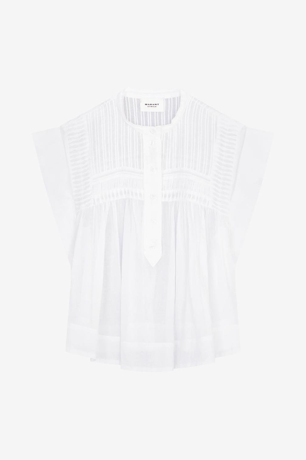 Leaza top in voile di cotone - Bianco - Woman - 2