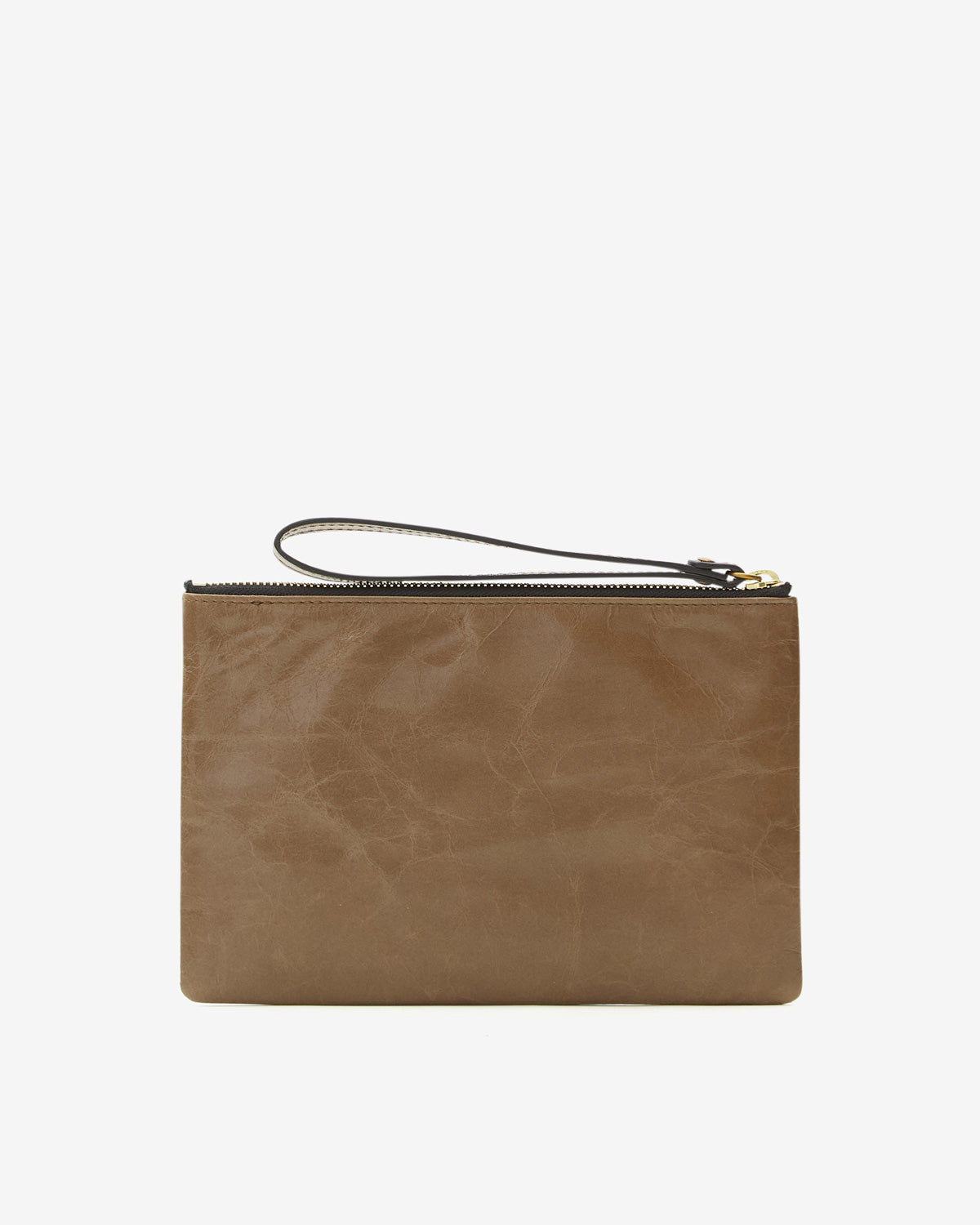 Bolso de mano de piel brillante mino - Dark khaki - Woman - 2