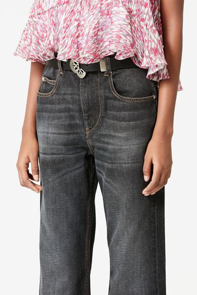 Belvira ブーツカットジーンズ - ウォッシュドブラック - Woman - 3