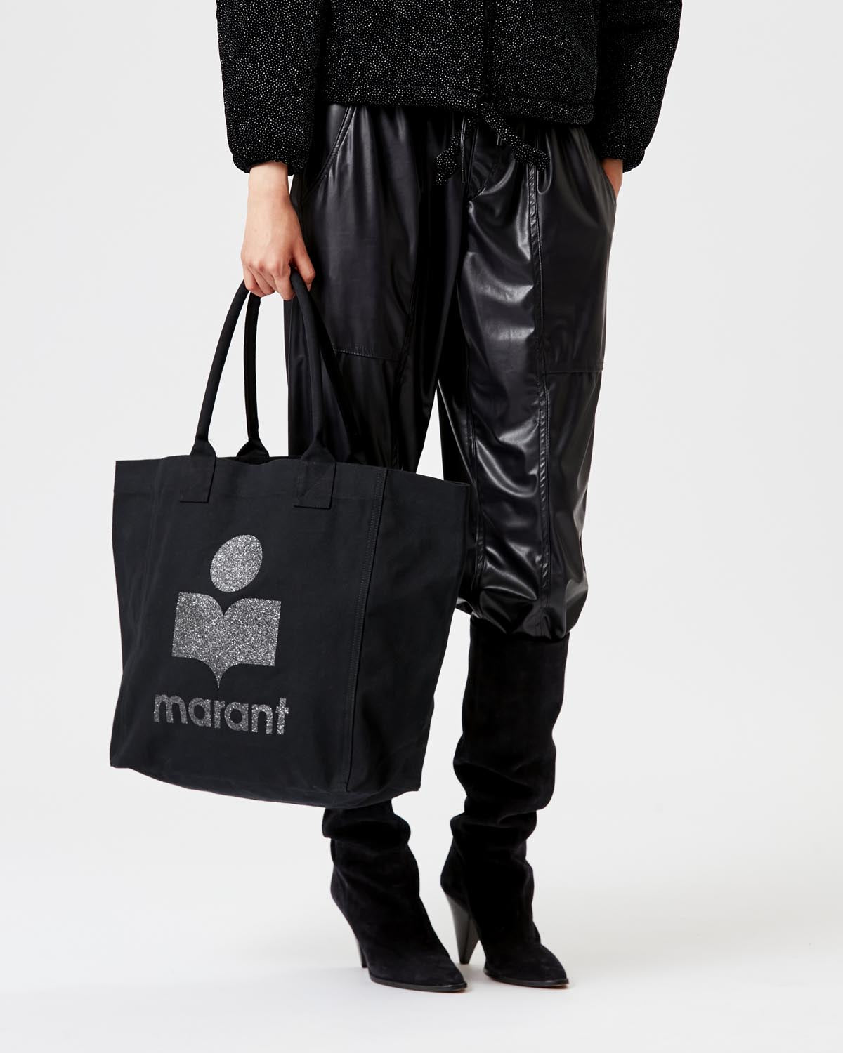 Yenky canvas tote bag with embroidered logo - Black - Woman - 4