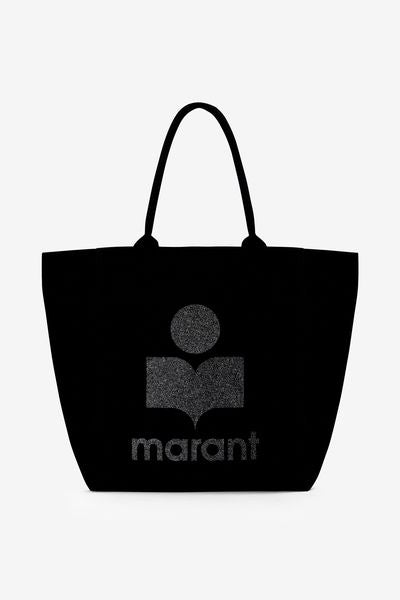 Borsa tote yenky in tela con logo ricamato - Nero - Woman - 6