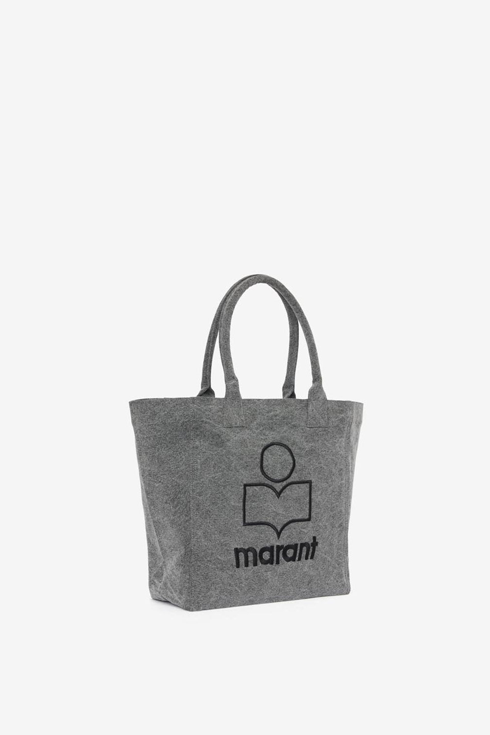 Borsa tote small yenky in cotone con logo - Grigio - Woman - 3