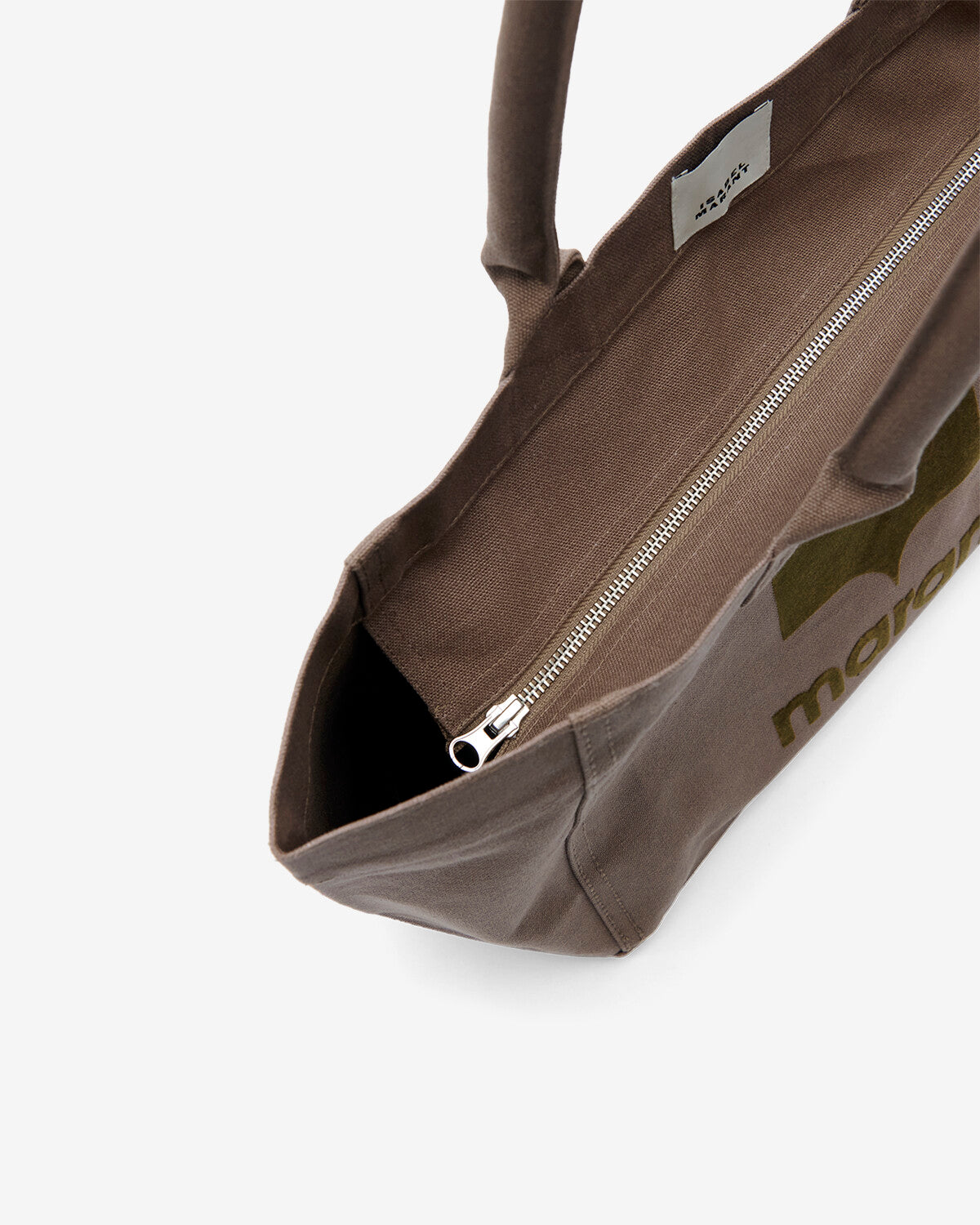 Borsa yenky zipped in cotone délavé con logo - Cachi - Woman - 3