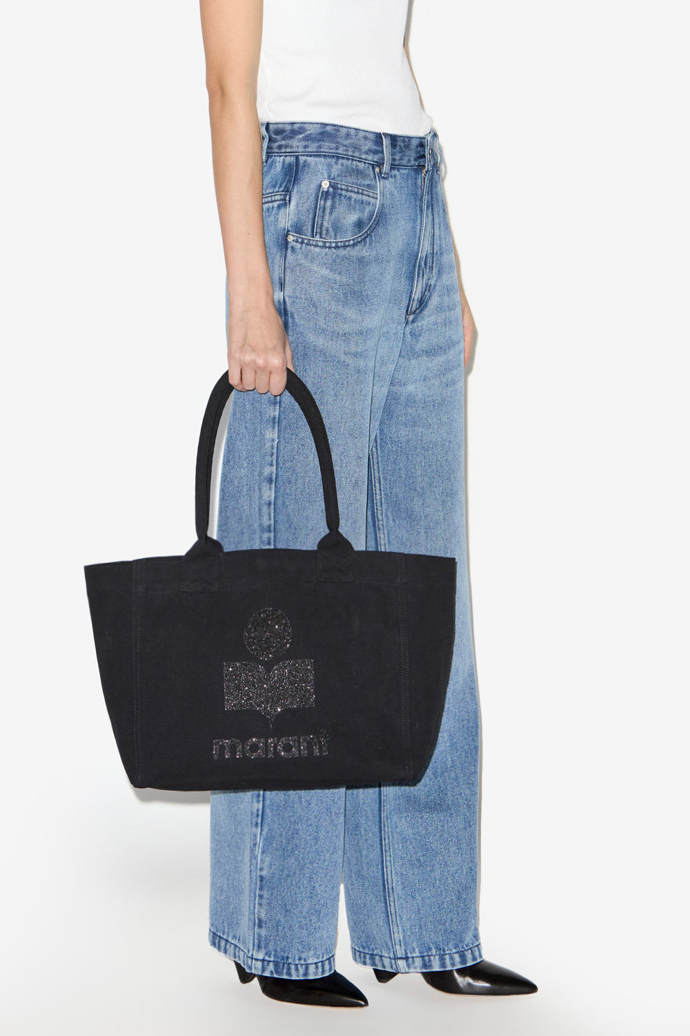 Borsa yenky zipped in cotone con logo - Nero - Woman - 2