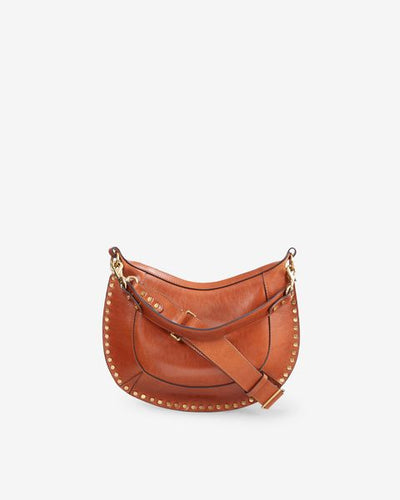 Borsa in pelle naoko con borchie - Cognac - Woman - 12