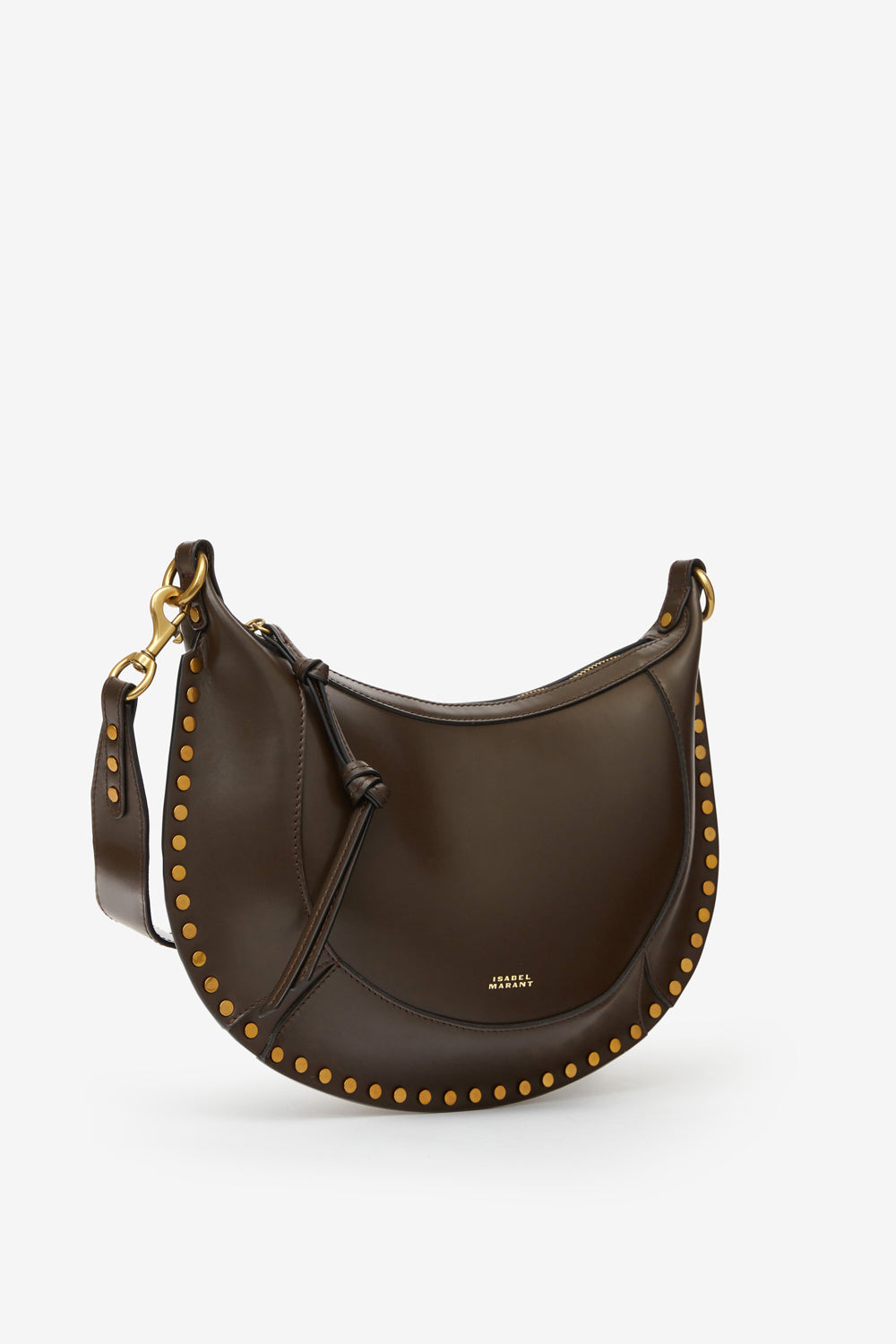 Sac en cuir à clous naoko - Marron foncé - Woman - 5