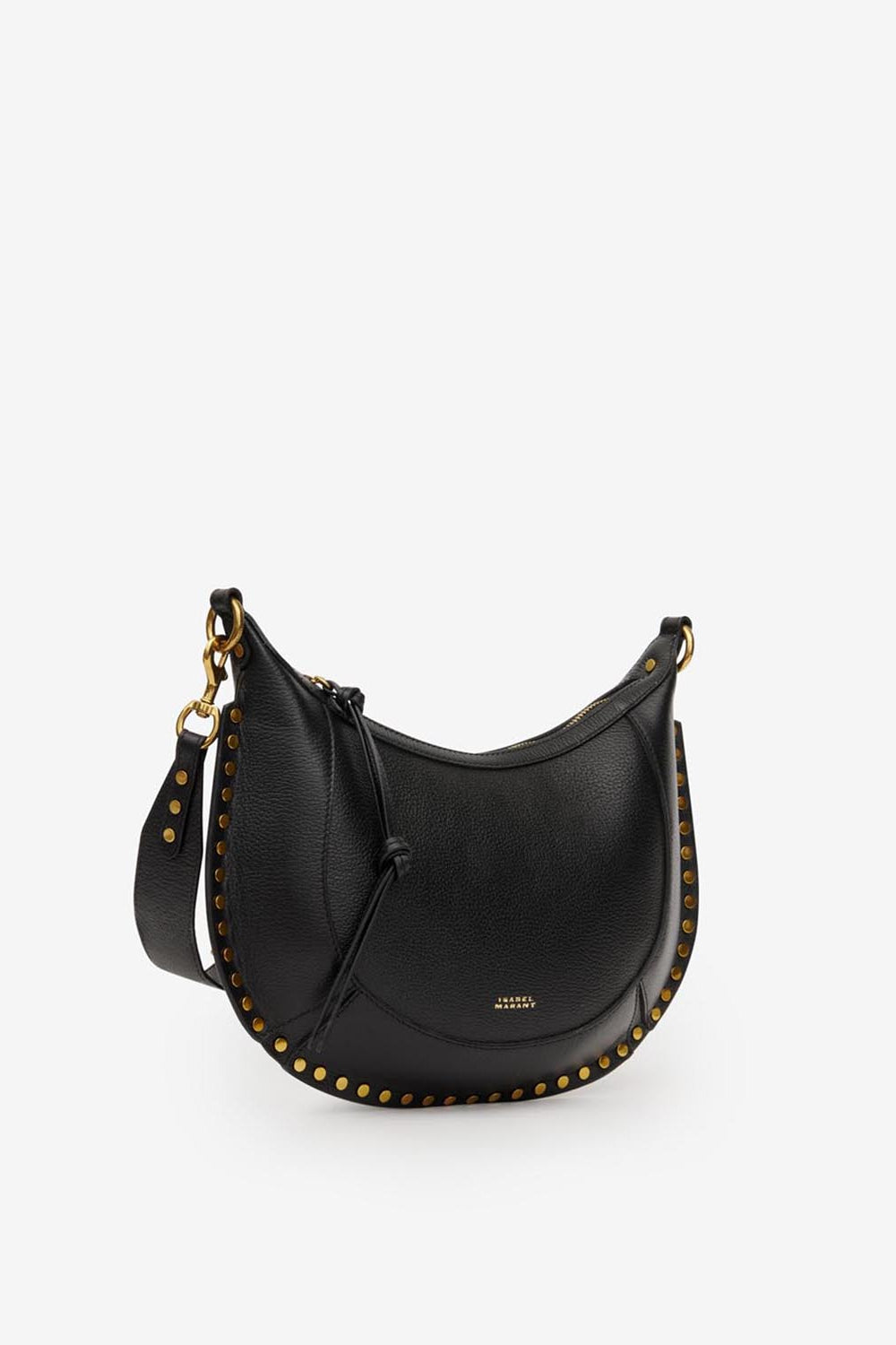 Genarbte ledertasche mit nieten naoko - Schwarz - Woman - 5