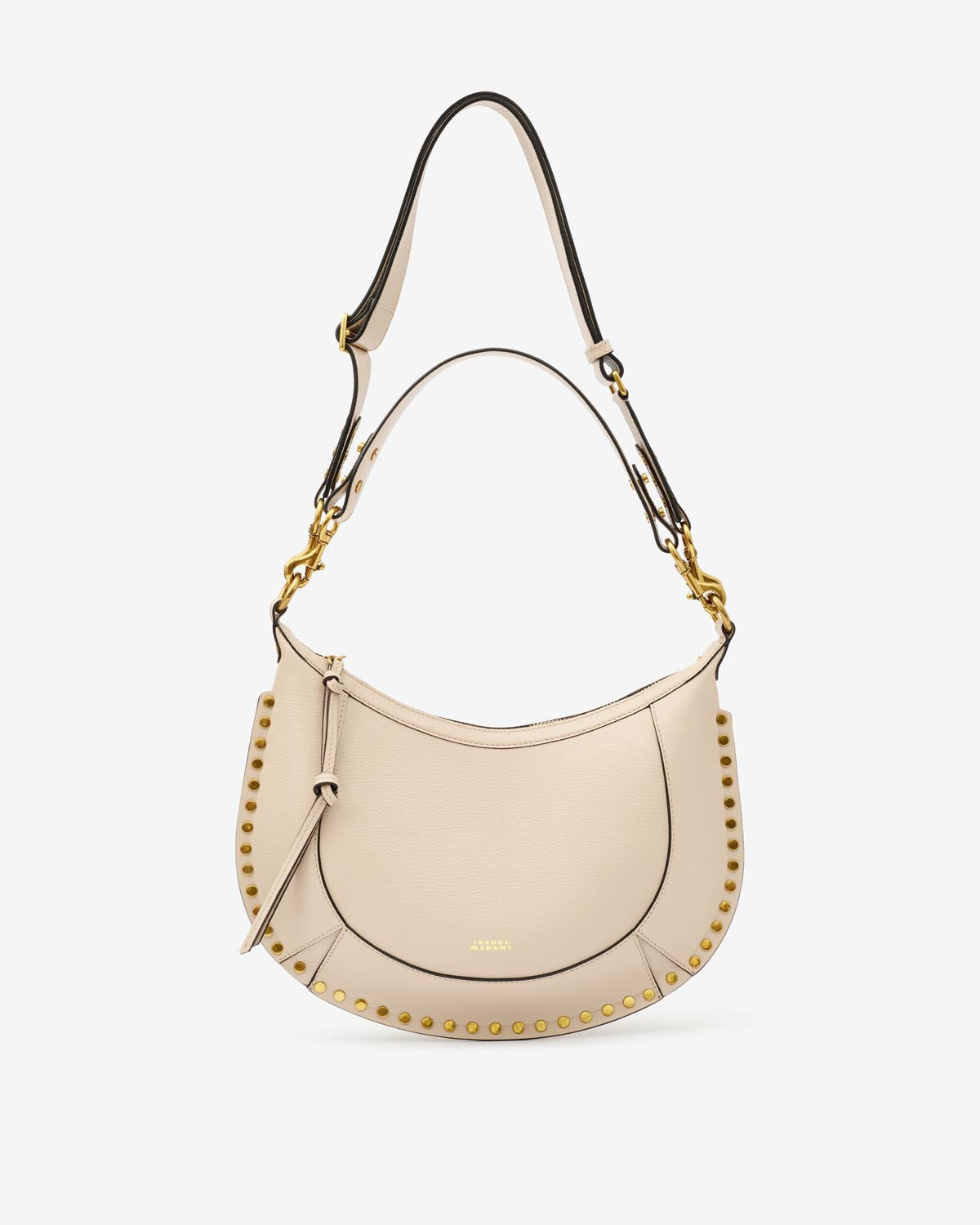 Bolso de piel con tachuelas naoko - Light beige - Woman - 9