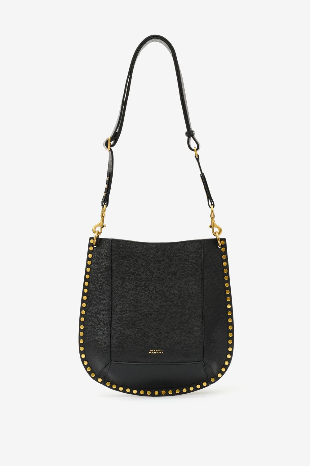 Leather hobo bag oskan - Black - Woman - 11