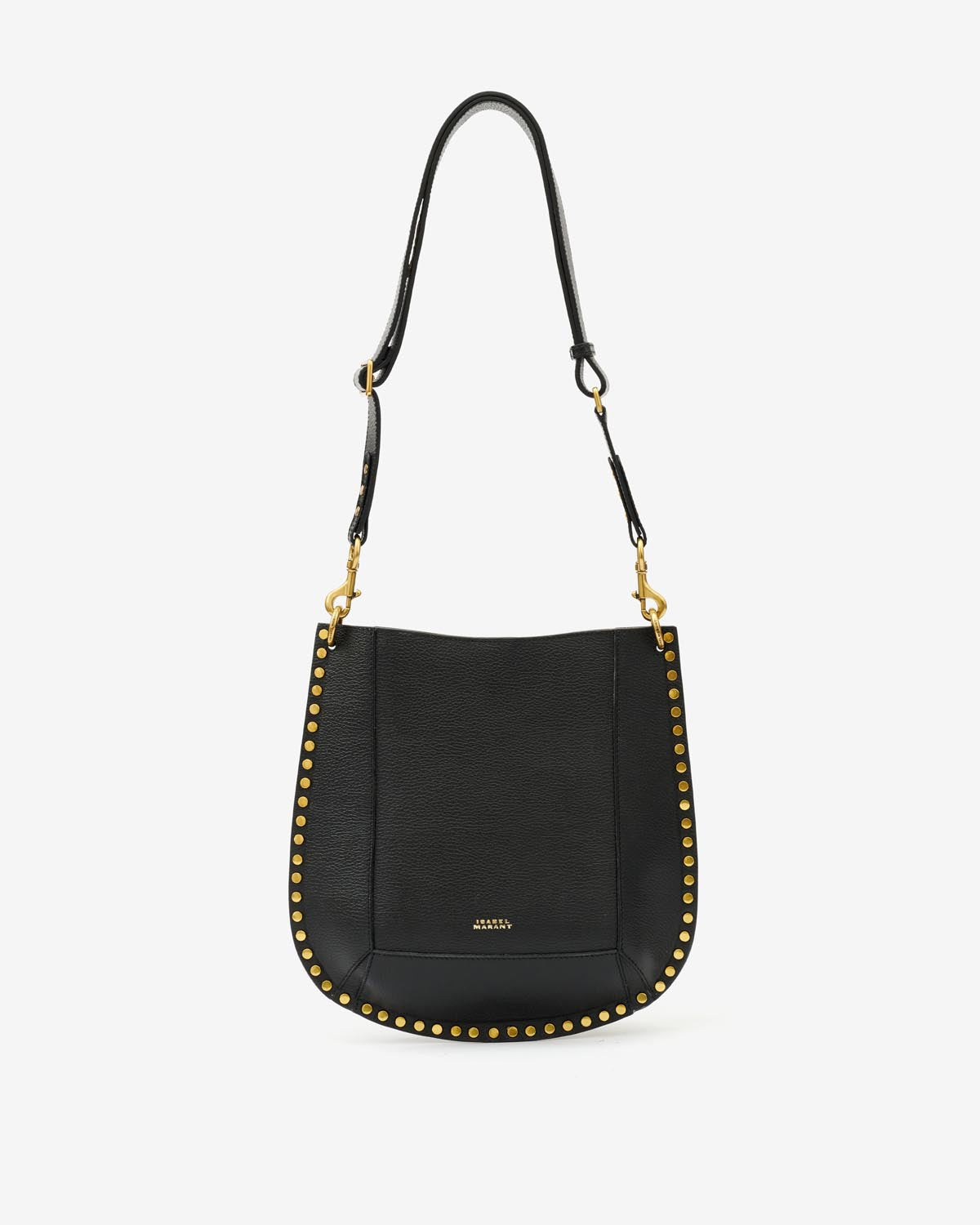 Sac hobo en cuir clouté oskan - Noir - Woman - 11