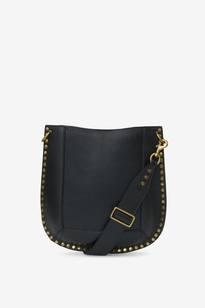 Leather hobo bag oskan - Black - Woman - 12