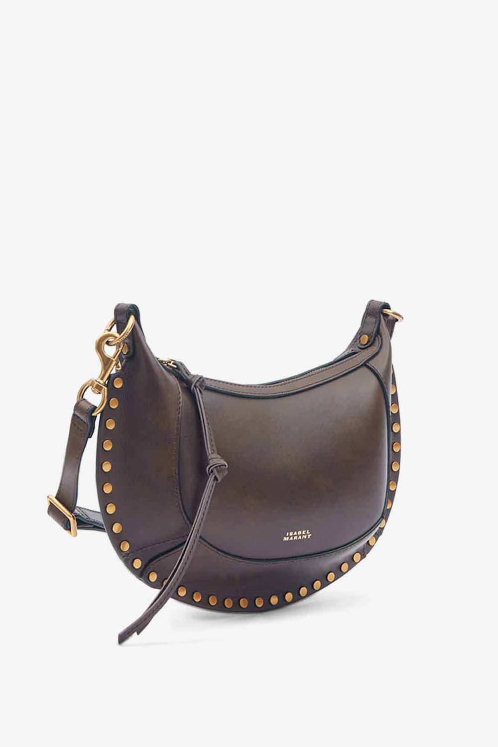Sac porté épaule oskan moon en cuir de veau - Chocolat - Woman - 5