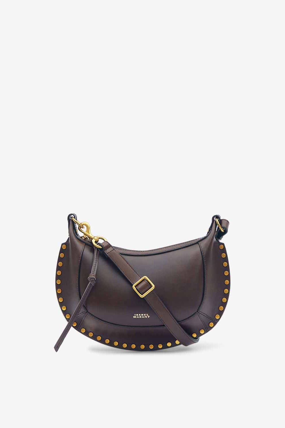 Sac porté épaule oskan moon en cuir de veau - Chocolat - Woman - 1