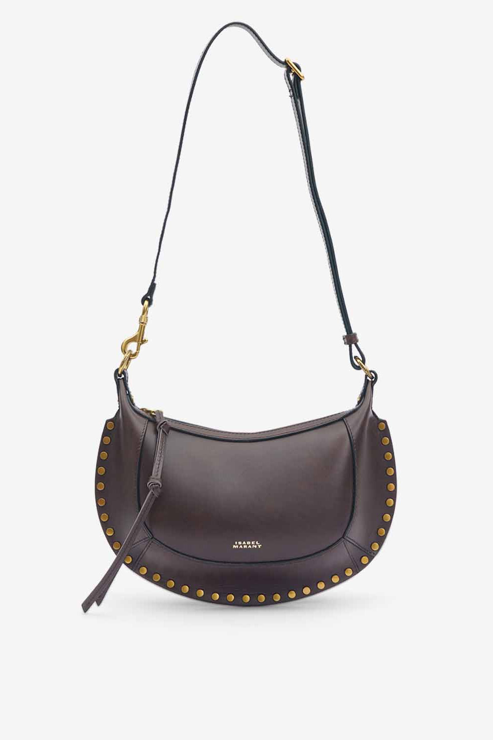 Sac porté épaule oskan moon en cuir de veau - Chocolat - Woman - 6