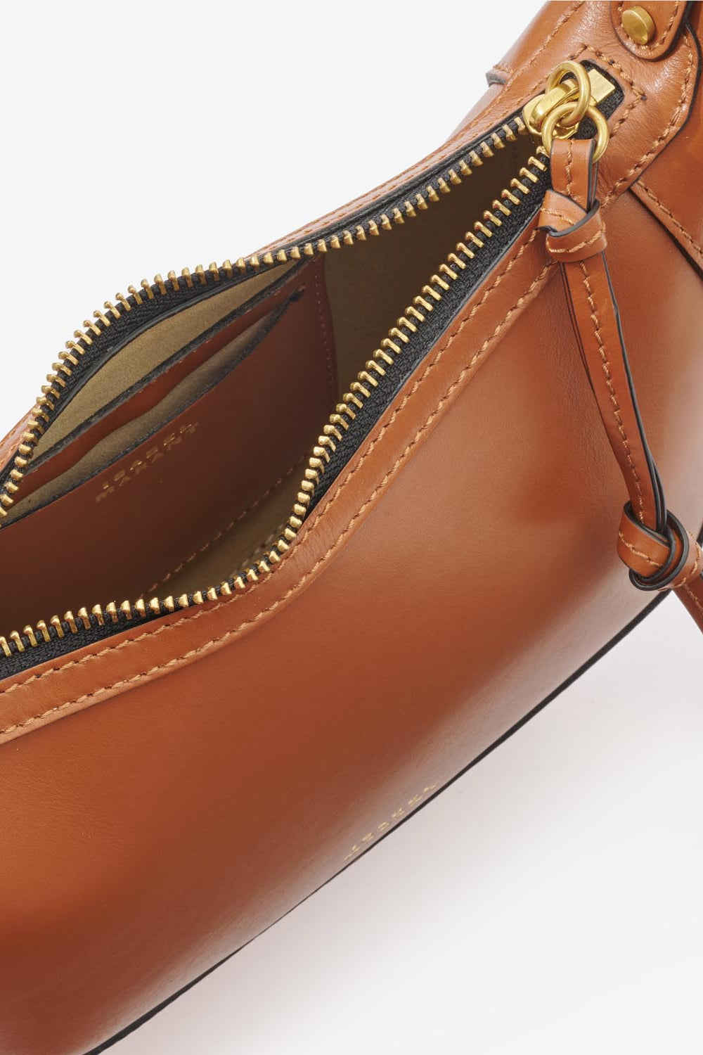 Borsa oskan moon da portare a spalla in pelle - Cognac - Woman - 4