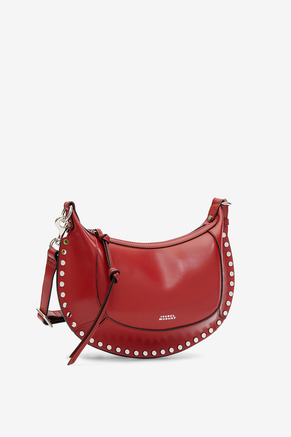 Sac porté épaule oskan moon en cuir - Deep red - Woman - 5