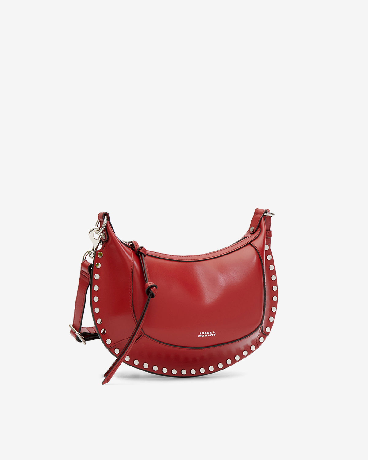 Oskan moon soft leather shoulder bag - Deep red - Woman - 5