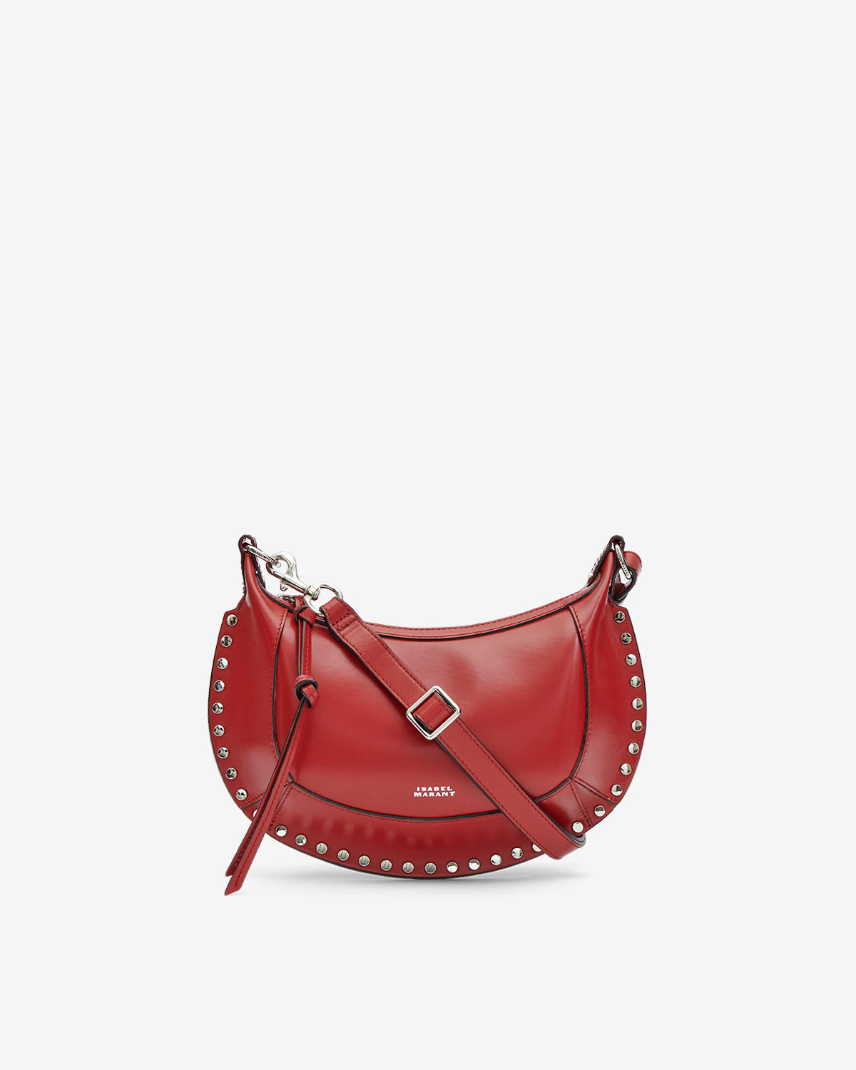 Oskan moon soft leather shoulder bag - Deep red - Woman - 1