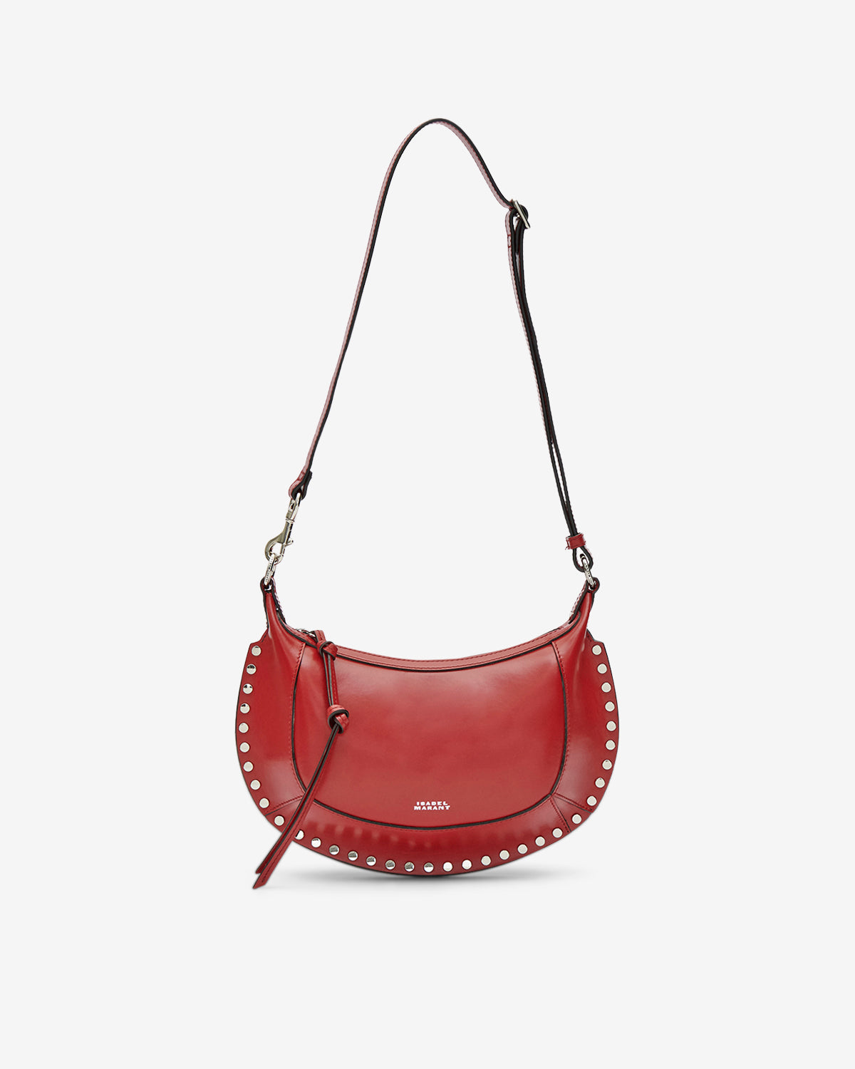 Oskan moon soft leather shoulder bag - Deep red - Woman - 6