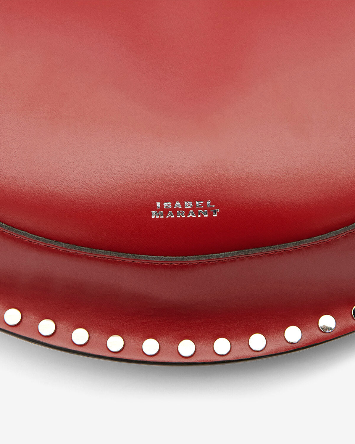 Oskan moon soft leather shoulder bag - Deep red - Woman - 3