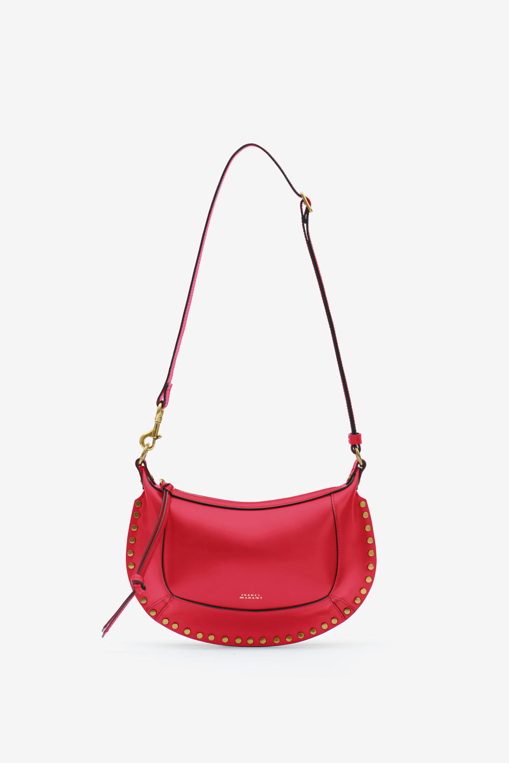 Borsa oskan moon in pelle di vitello da portare a spalla - Rosso - Woman - 5