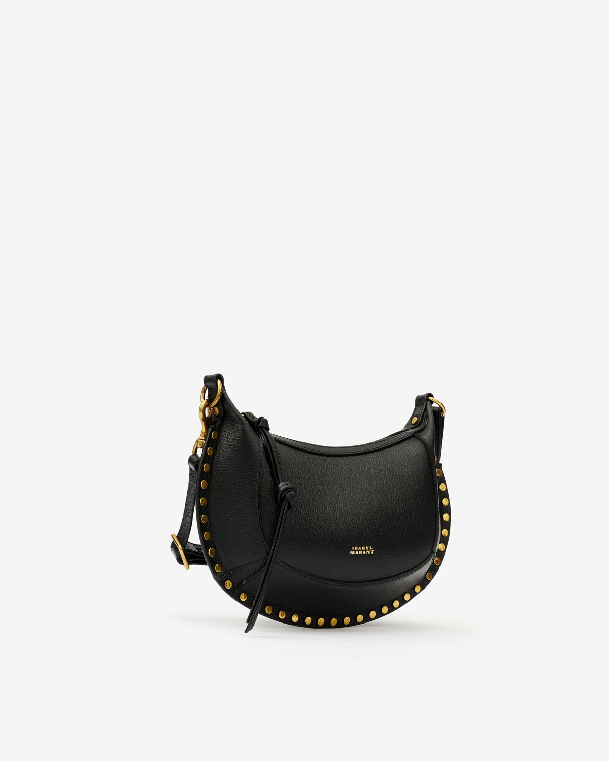 Oskan moon bag in full-grain leather Woman Black 3