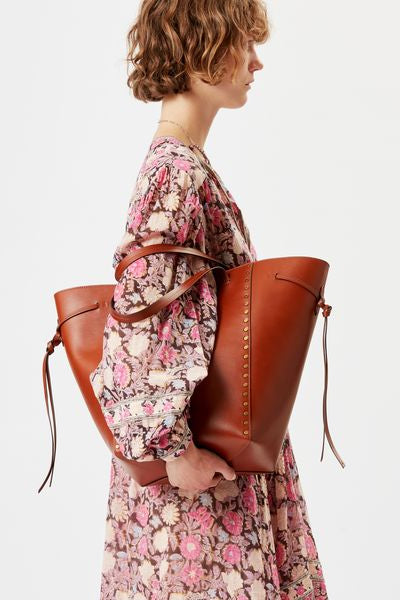 Oskan tote bag in pelle - Cognac - Woman - 3