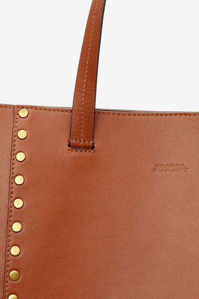Oskan tote bag in pelle - Cognac - Woman - 5