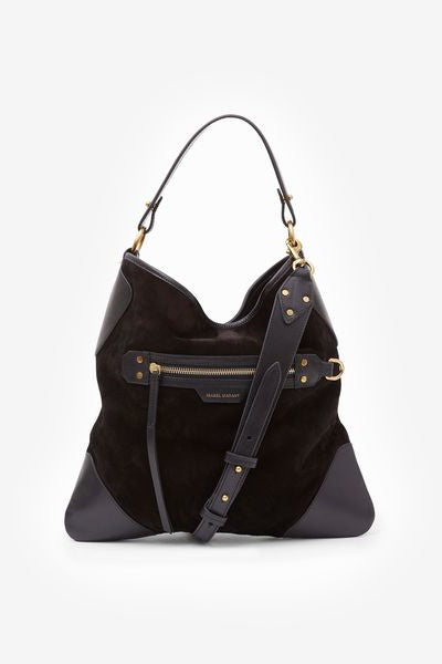 Botsy day borsa hobo a spalla in camoscio - Nero - Woman - 1