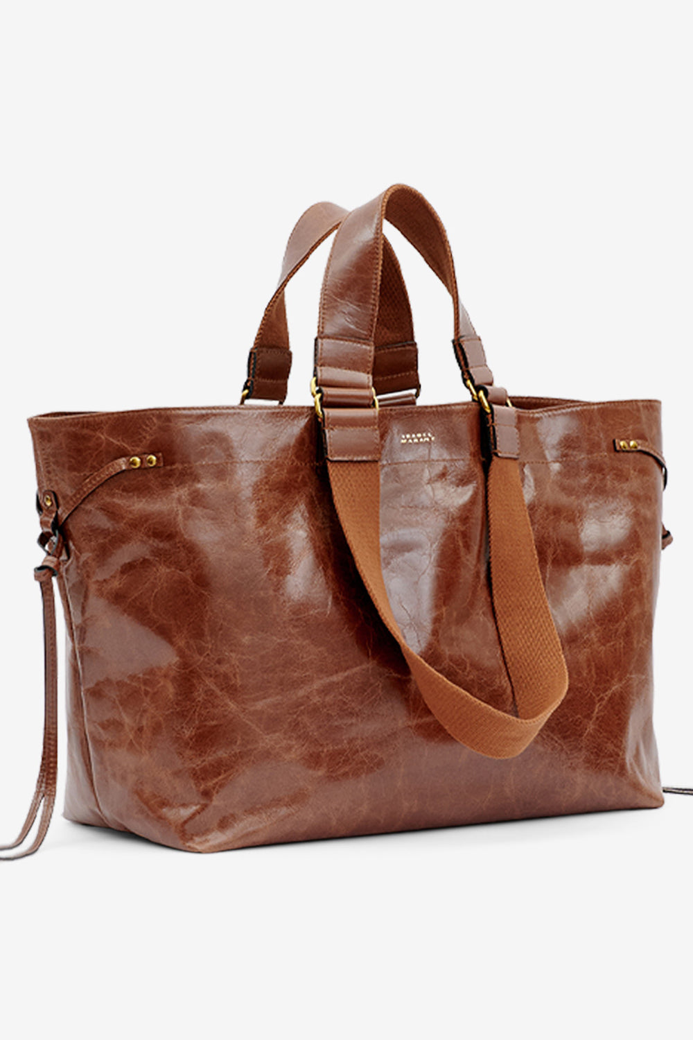 Wardy シャイニーレザー製 トートバッグ - Chocolate - Woman - 4