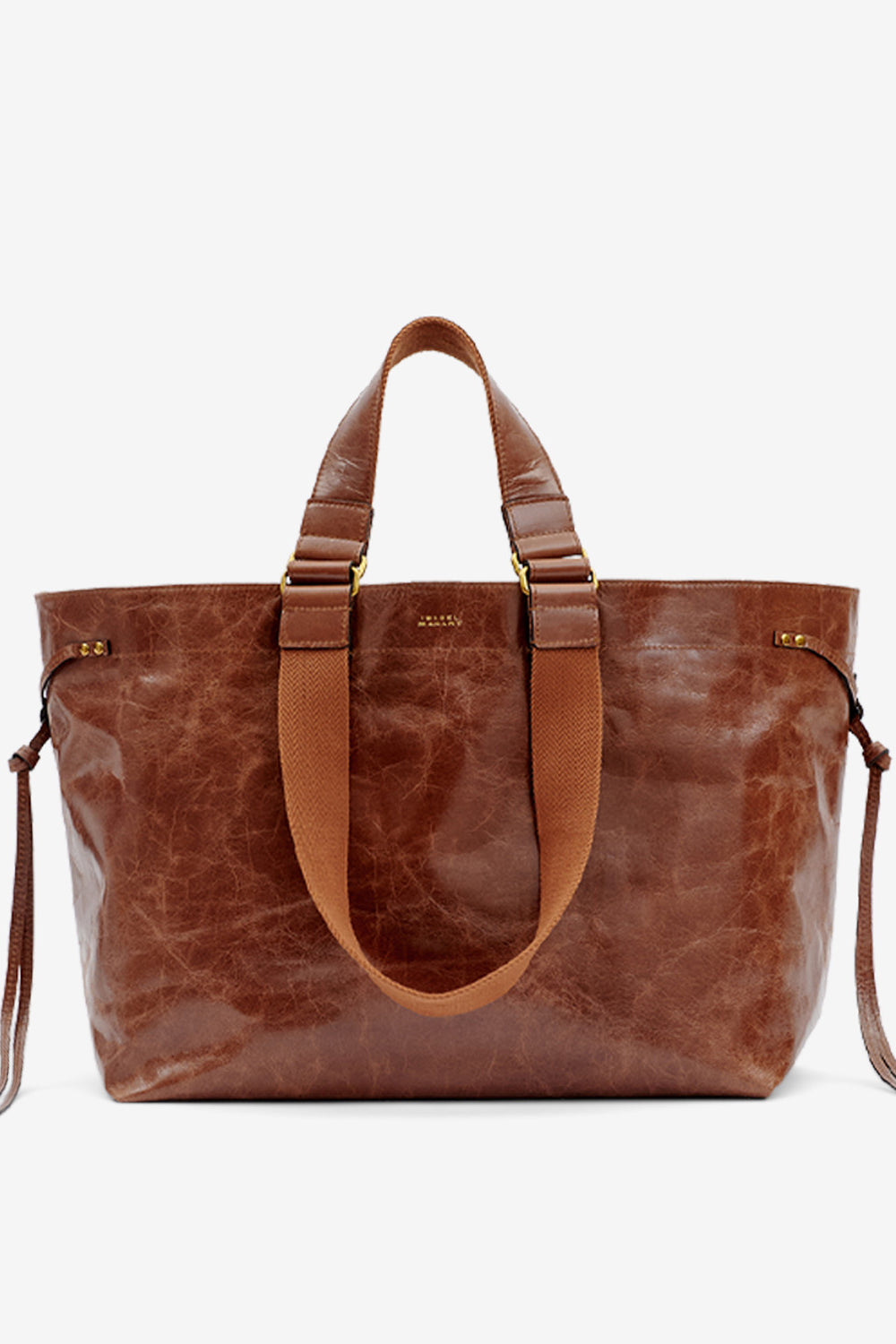 Wardy シャイニーレザー製 トートバッグ - Chocolate - Woman - 1
