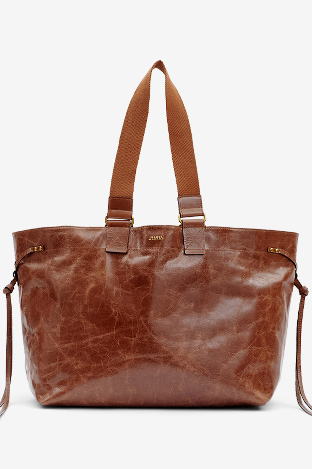 Wardy シャイニーレザー製 トートバッグ - Chocolate - Woman - 5