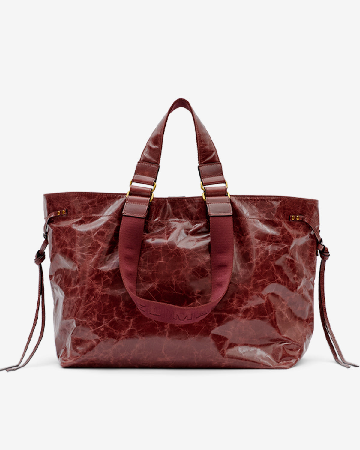 Wardy shiny leather tote bag - Grapefruit - Woman - 2