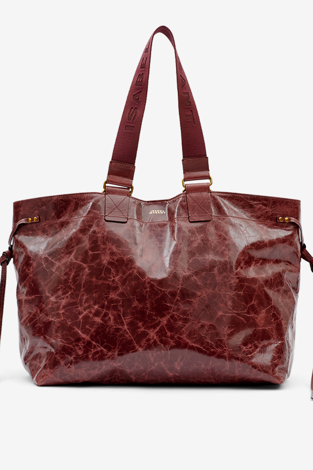 Wardy shiny leather tote bag - Grapefruit - Woman - 5