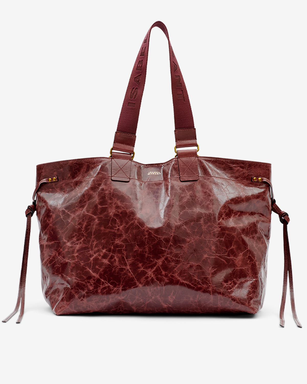 Wardy shiny leather tote bag - Grapefruit - Woman - 5