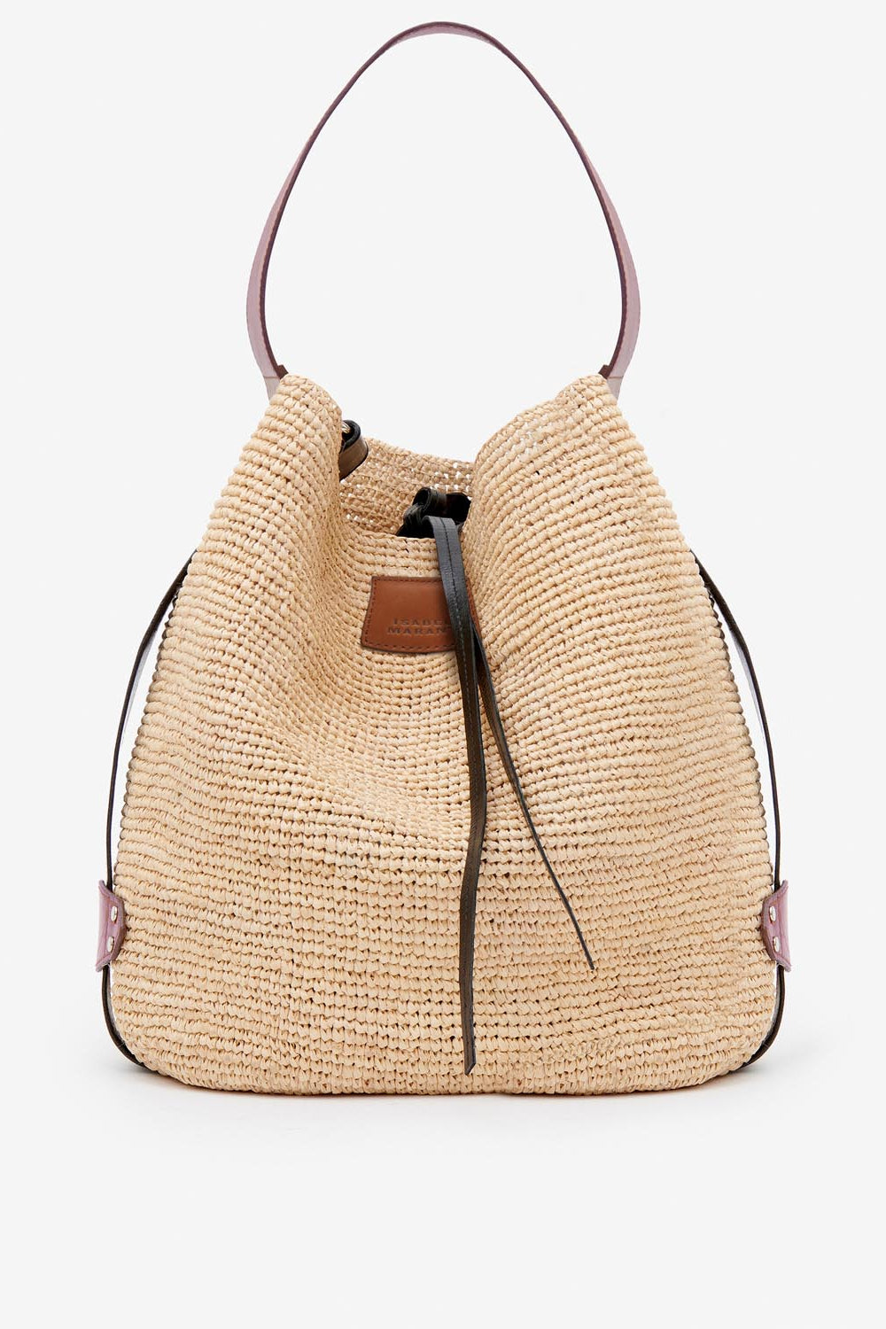 Sac seau bayia en raphia  - Naturel et cognac - Woman - 1