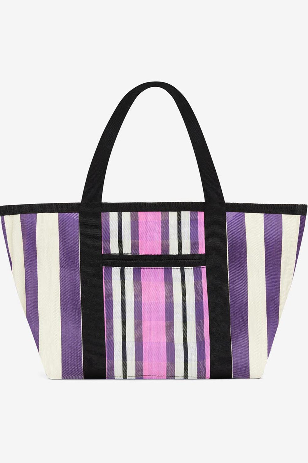 Darwen striped shoulder tote bag - Purple - Woman - 2
