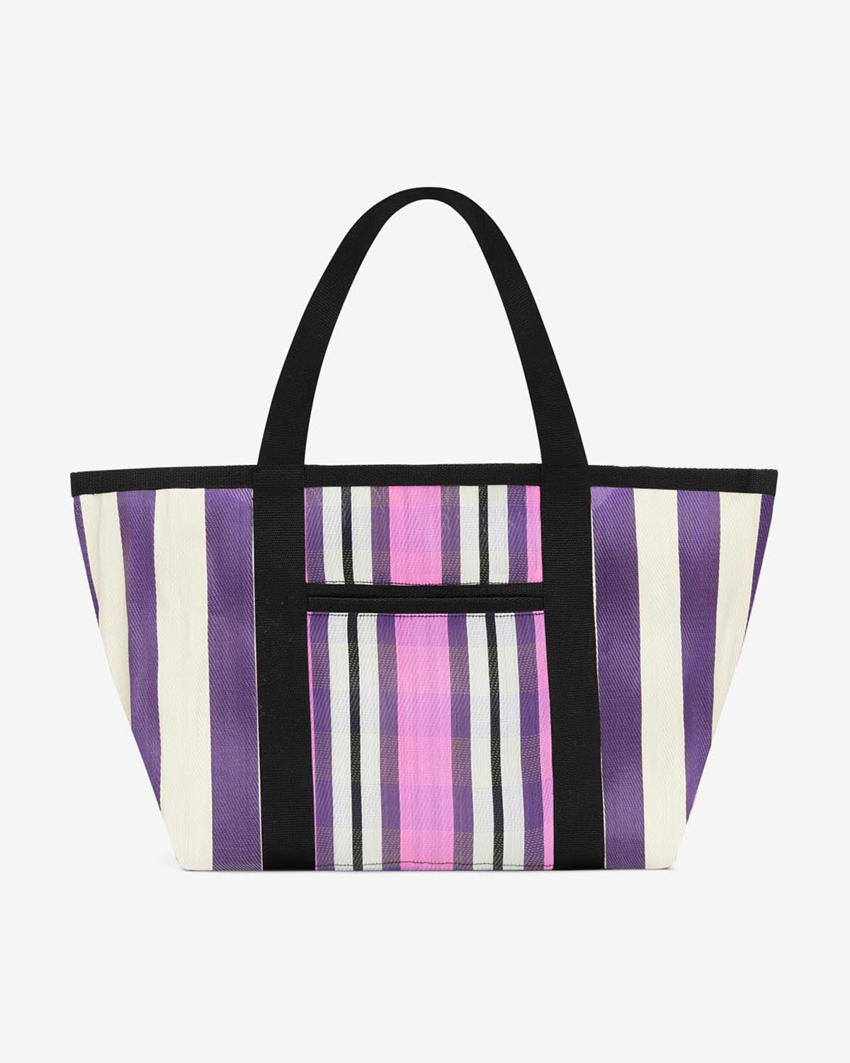 Borsa tote darwen a righe da portare a spalla - Viola - Woman - 2