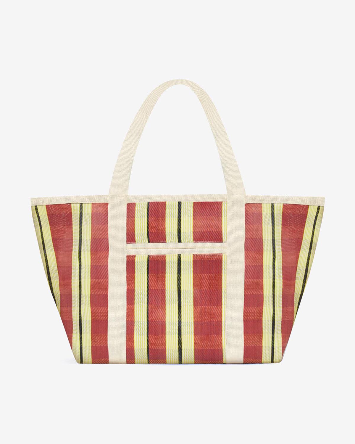 Bolso tote a rayas para llevar al hombro darwen - Red-yellow - Woman - 2